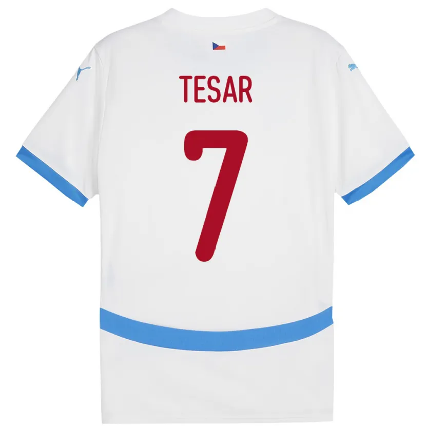Danxen Kid Czech Republic Simon Tesar #7 White Away Jersey 24-26 T-Shirt