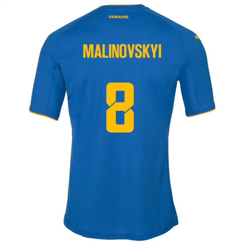 Danxen Kid Ukraine Ruslan Malinovskyi #8 Blue Away Jersey 24-26 T-Shirt