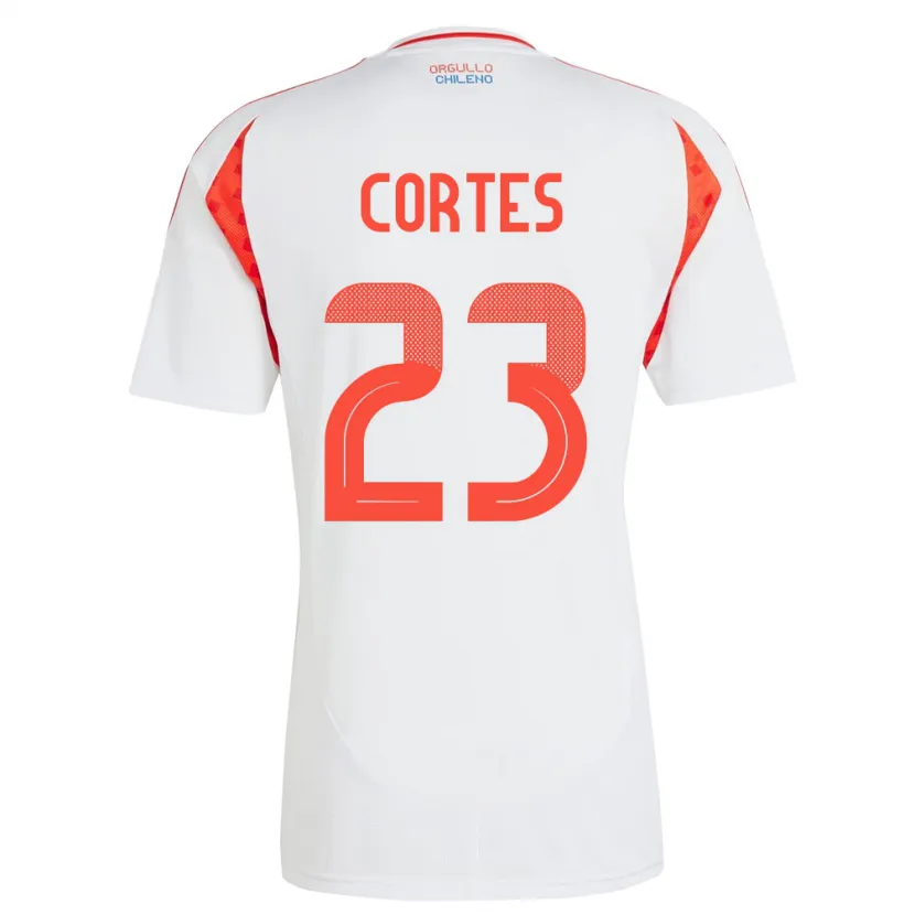 Danxen Kid Chile Brayan Cortés #23 White Away Jersey 24-26 T-Shirt
