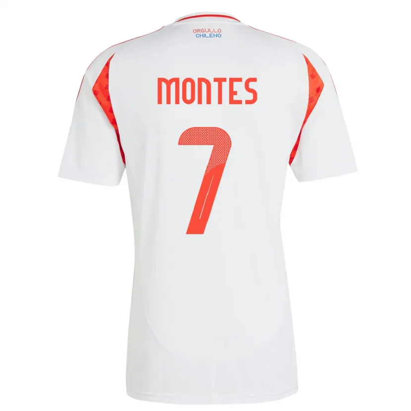 Danxen Kid Chile Clemente Montes #7 White Away Jersey 24-26 T-Shirt