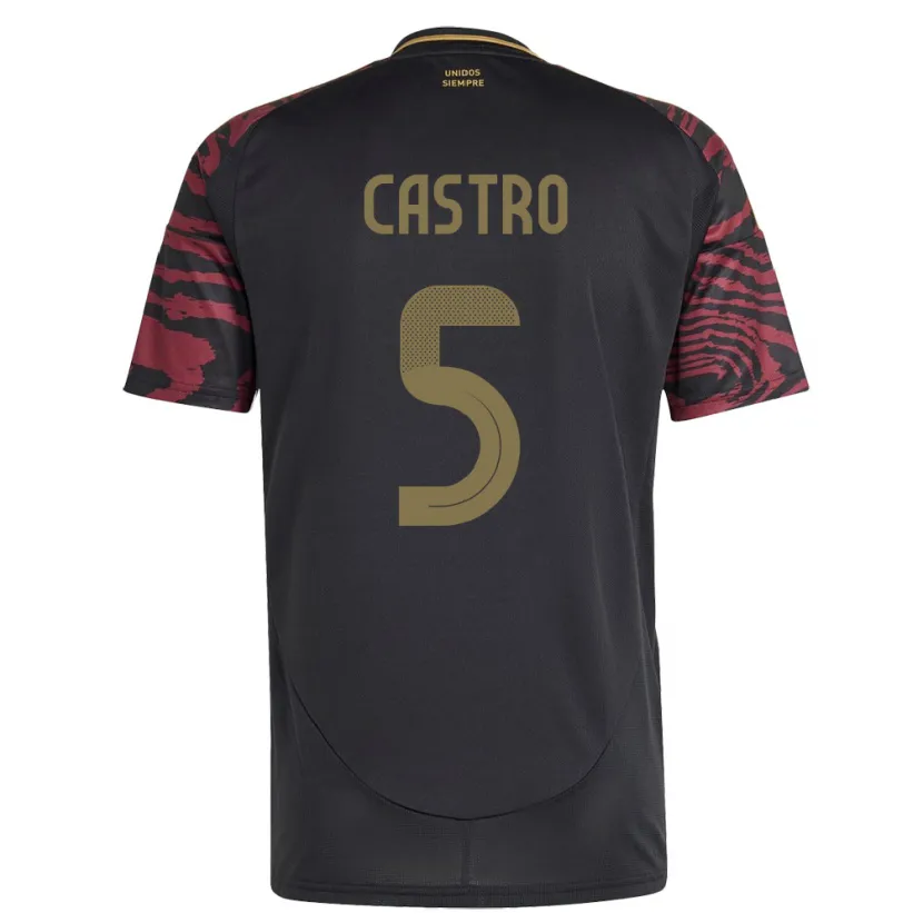 Danxen Kid Peru Rosa Castro #5 Black Away Jersey 24-26 T-Shirt