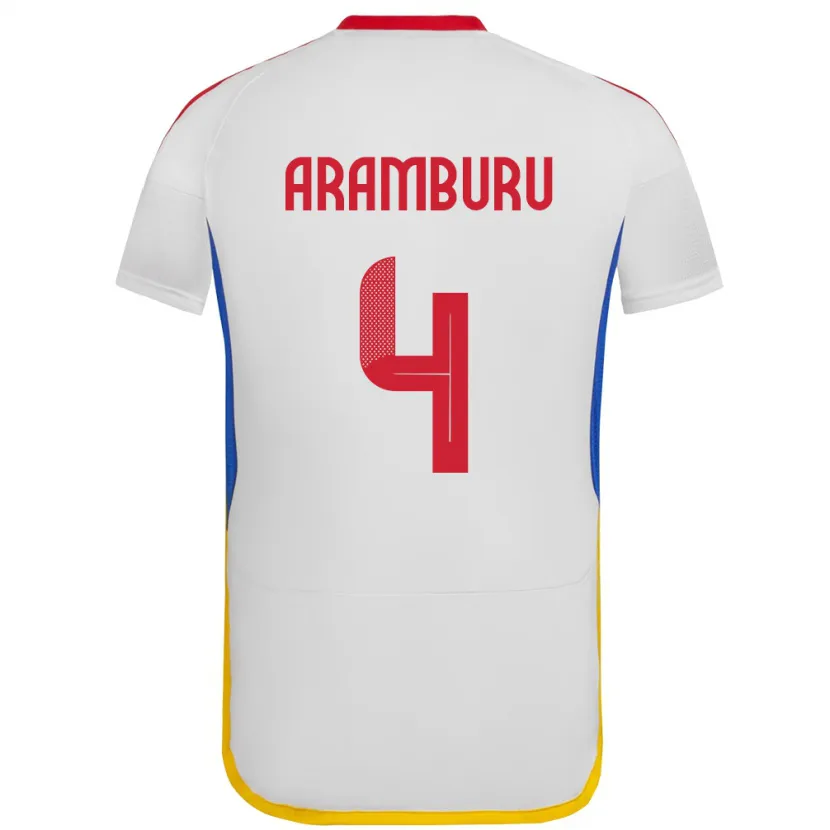 Danxen Kid Venezuela Jon Aramburu #4 White Away Jersey 24-26 T-Shirt