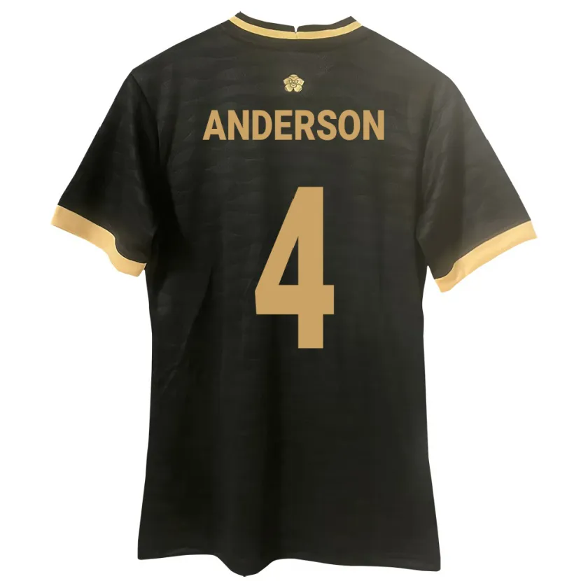 Danxen Kid Panama Eduardo Anderson #4 Black Away Jersey 24-26 T-Shirt