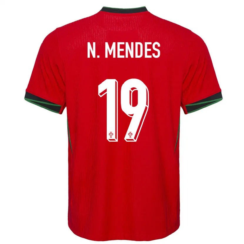 Danxen Men Portugal Nuno Mendes #19 Red Home Jersey 24-26 T-Shirt