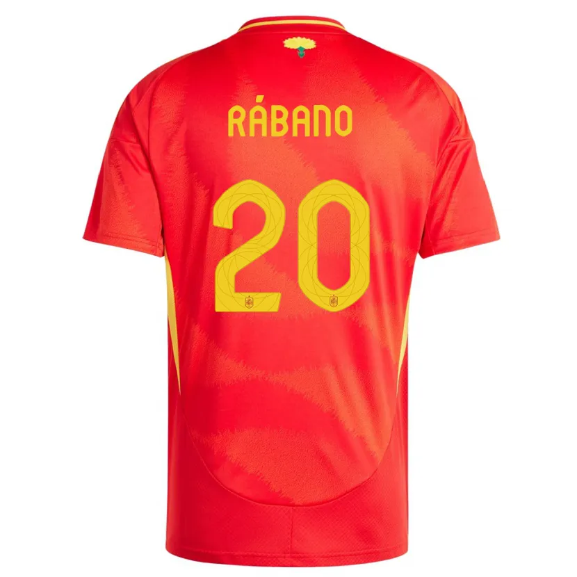 Danxen Men Spain Nuria Rabano #20 Red Home Jersey 24-26 T-Shirt