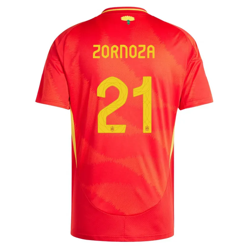 Danxen Men Spain Claudia Zornoza #21 Red Home Jersey 24-26 T-Shirt