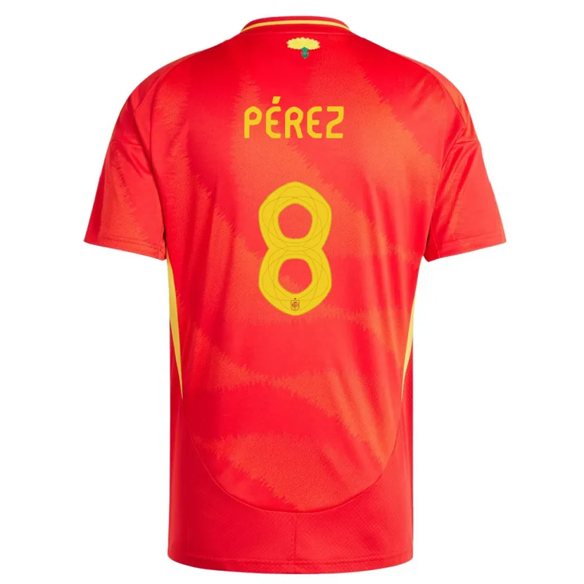 Danxen Men Spain Dani Perez #8 Red Home Jersey 24-26 T-Shirt