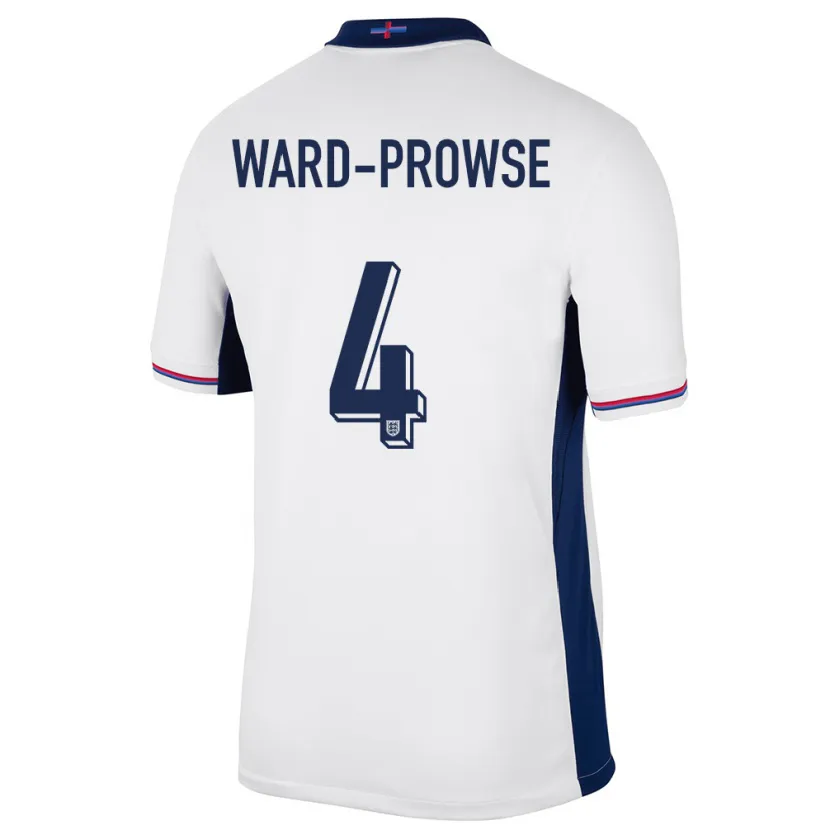 Danxen Men England James Ward-Prowse #4 White Home Jersey 24-26 T-Shirt