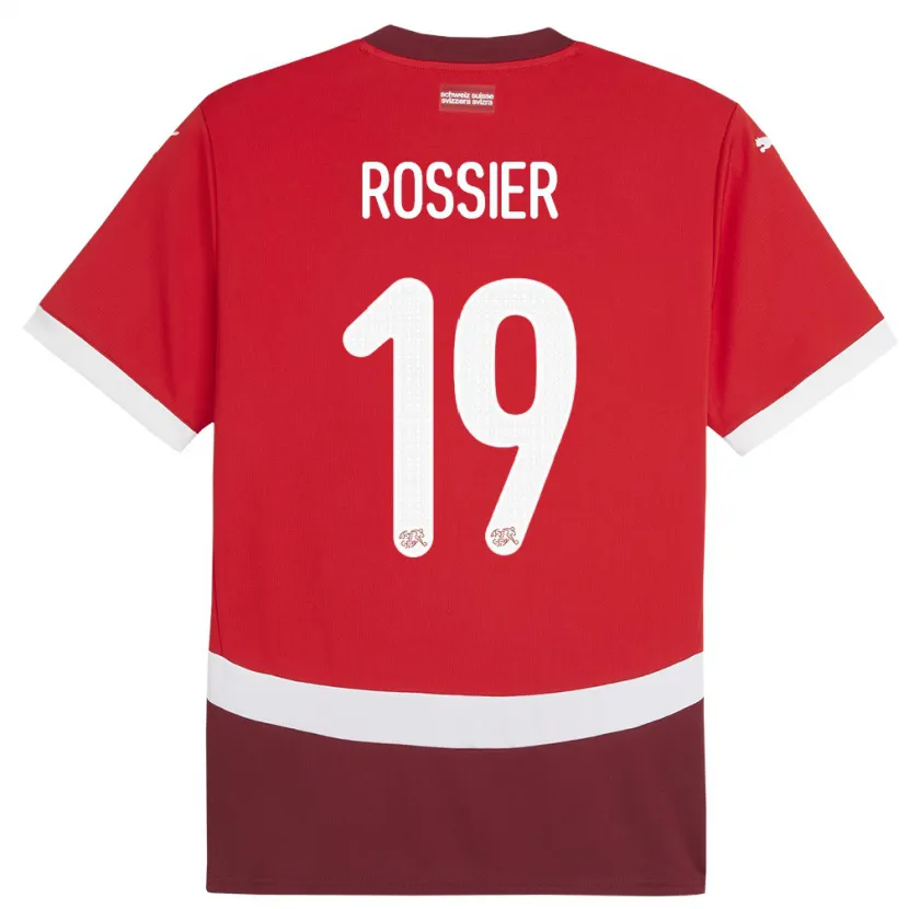 Danxen Men Switzerland Evan Rossier #19 Red Home Jersey 24-26 T-Shirt