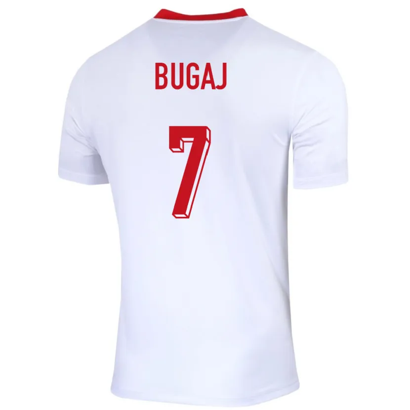 Danxen Men Poland Dawid Bugaj #7 White Home Jersey 24-26 T-Shirt
