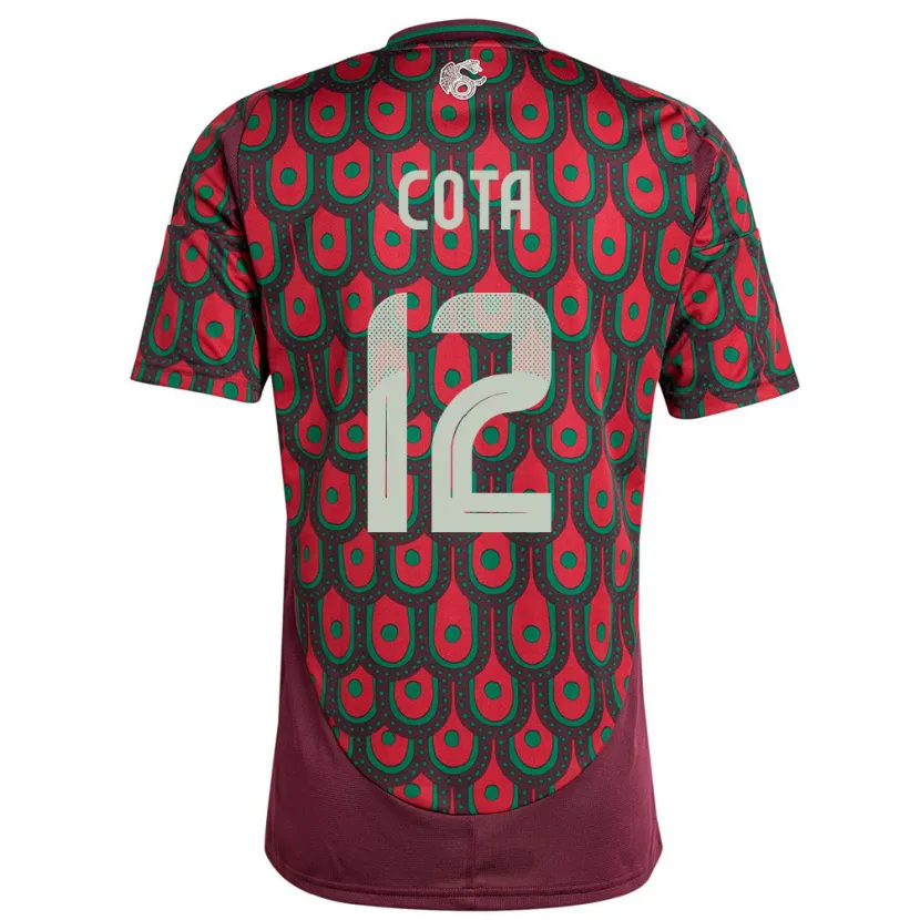 Danxen Men Mexico Rodolfo Cota #12 Maroon Home Jersey 24-26 T-Shirt
