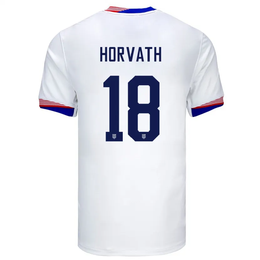 Danxen Men United States Ethan Horvath #18 White Home Jersey 24-26 T-Shirt