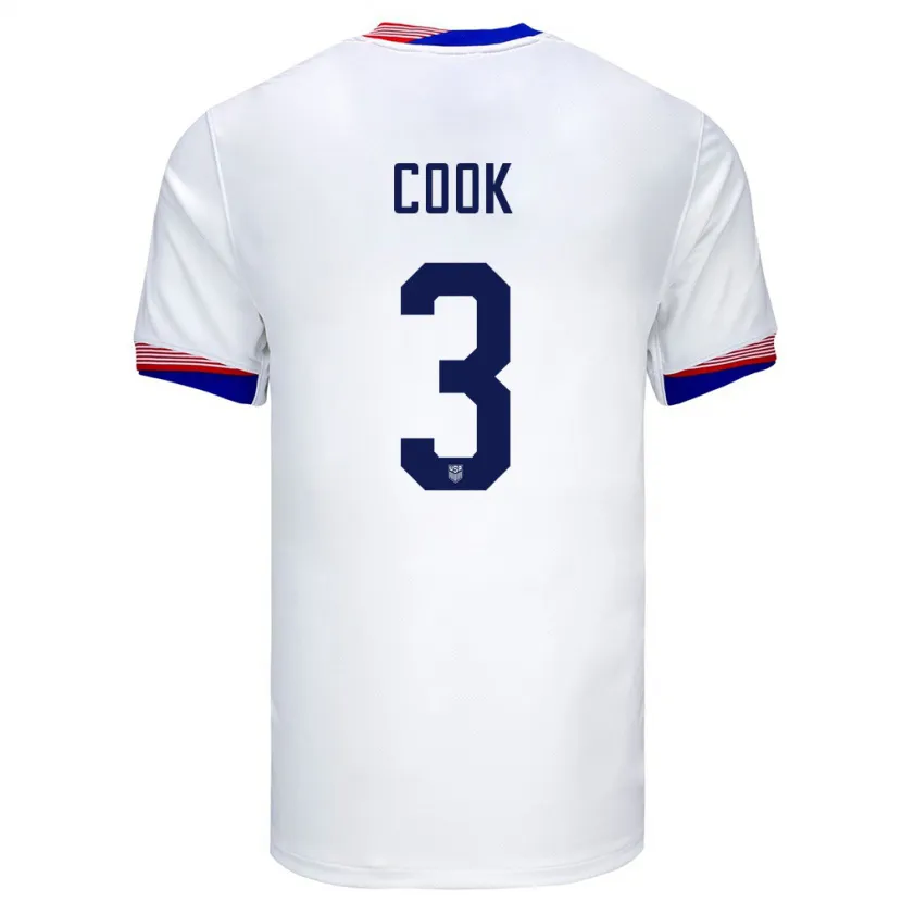 Danxen Men United States Alana Cook #3 White Home Jersey 24-26 T-Shirt