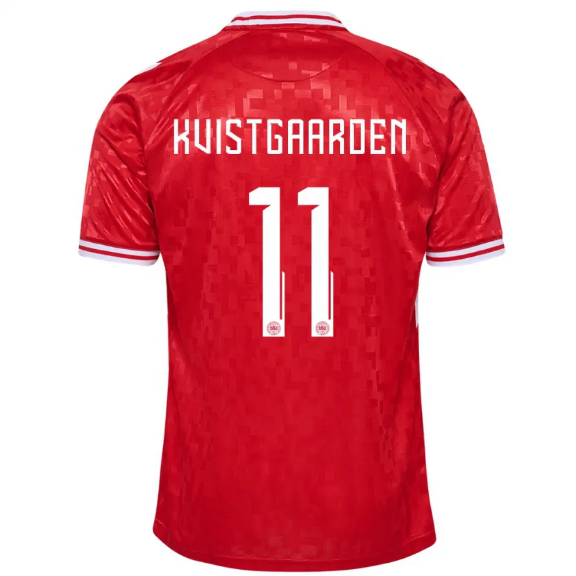 Danxen Men Denmark Mathias Kvistgaarden #11 Red Home Jersey 24-26 T-Shirt