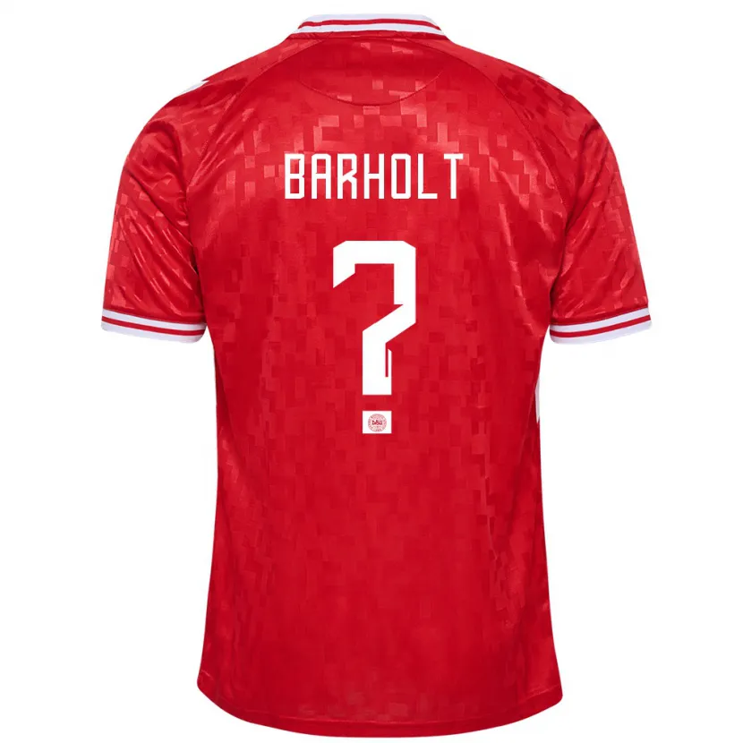 Danxen Men Denmark Noah Barholt #0 Red Home Jersey 24-26 T-Shirt