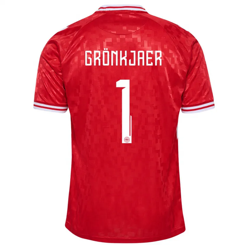 Danxen Men Denmark Bertil Grönkjaer #1 Red Home Jersey 24-26 T-Shirt