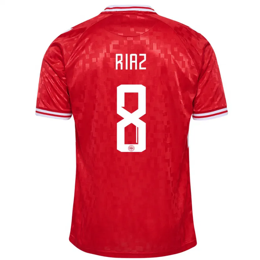 Danxen Men Denmark Danial Riaz #8 Red Home Jersey 24-26 T-Shirt