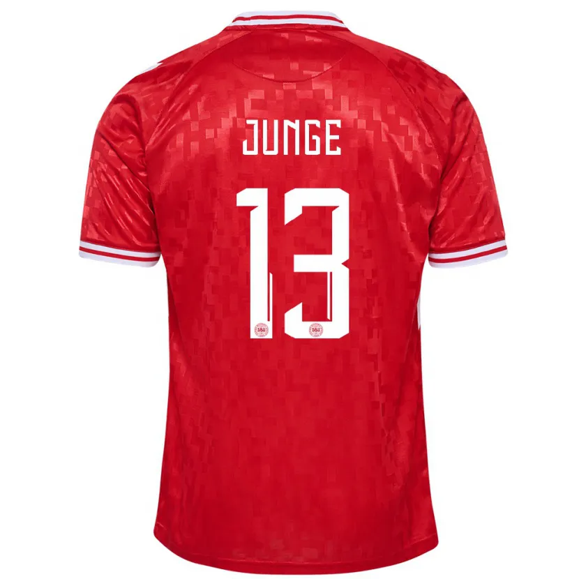 Danxen Men Denmark Sofie Junge #13 Red Home Jersey 24-26 T-Shirt