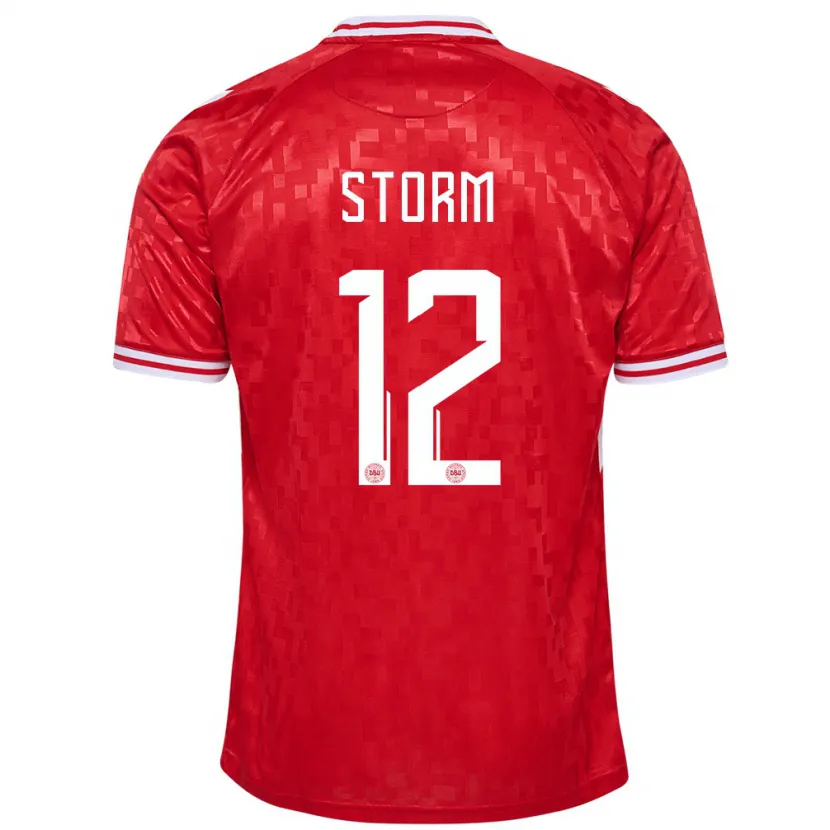 Danxen Men Denmark Tobias Storm #12 Red Home Jersey 24-26 T-Shirt