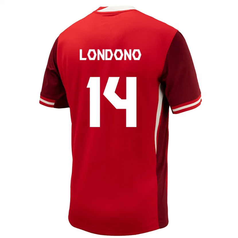 Danxen Men Canada Tyler Londono #14 Red Home Jersey 24-26 T-Shirt