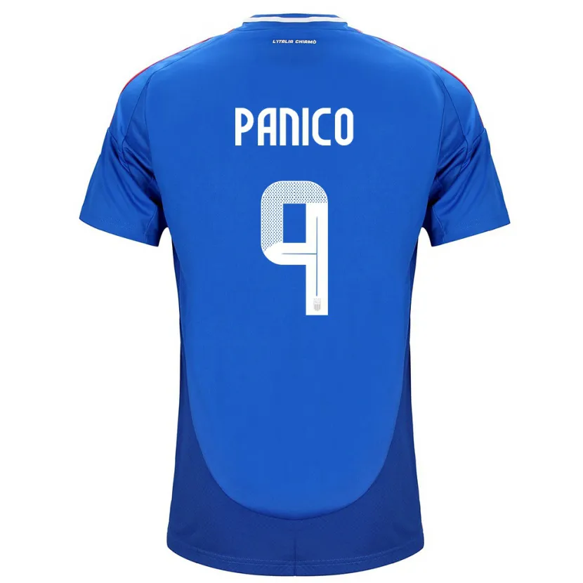 Danxen Men Italy Patrizia Panico #9 Blue Home Jersey 24-26 T-Shirt