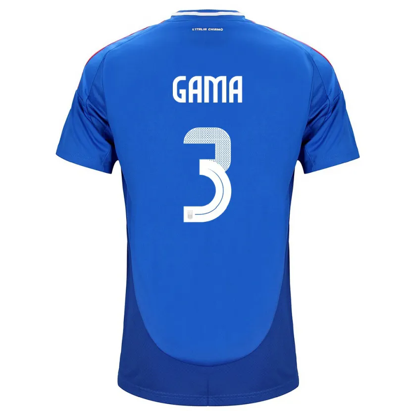Danxen Men Italy Sara Gama #3 Blue Home Jersey 24-26 T-Shirt
