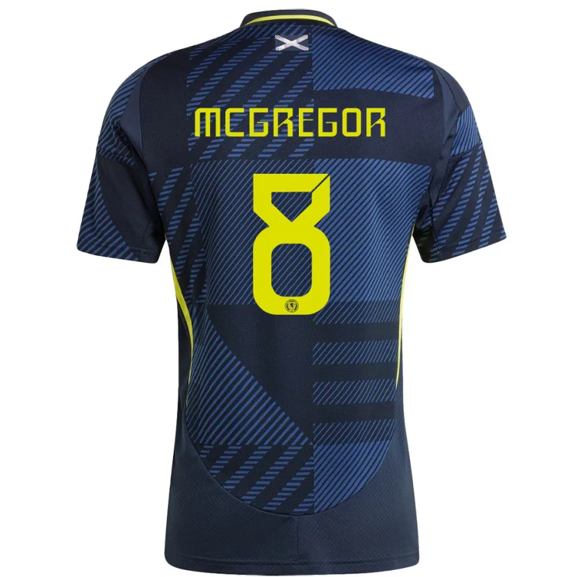 Danxen Men Scotland Callum Mcgregor #8 Dark Blue Home Jersey 24-26 T-Shirt