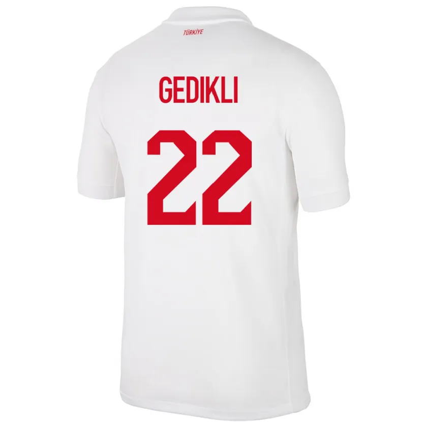 Danxen Men Turkey Berkant Gedikli #22 White Home Jersey 24-26 T-Shirt