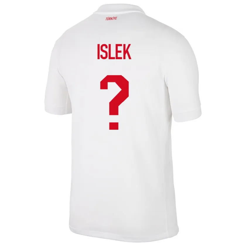 Danxen Men Turkey Hüseyin İşlek #0 White Home Jersey 24-26 T-Shirt