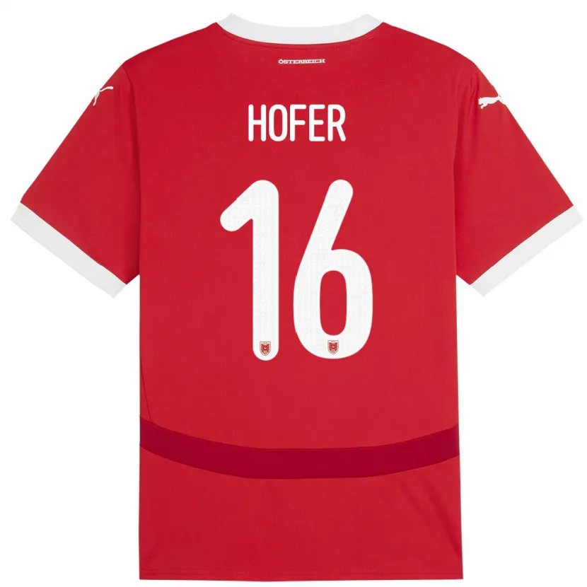 Danxen Men Austria Raphael Hofer #16 Red Home Jersey 24-26 T-Shirt