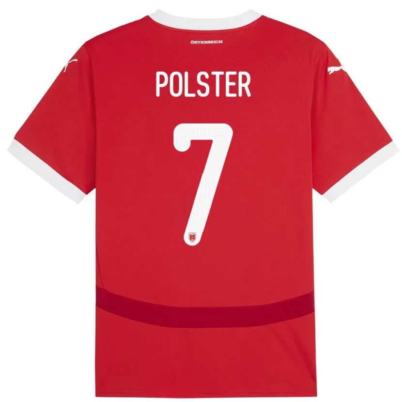 Danxen Men Austria Manuel Polster #7 Red Home Jersey 24-26 T-Shirt