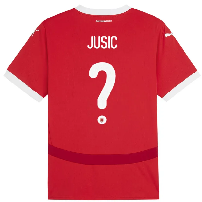 Danxen Men Austria Kenan Jusic #0 Red Home Jersey 24-26 T-Shirt