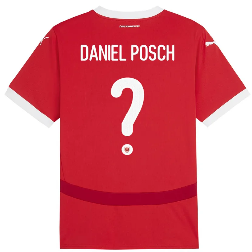 Danxen Men Austria Daniel Posch #0 Red Home Jersey 24-26 T-Shirt
