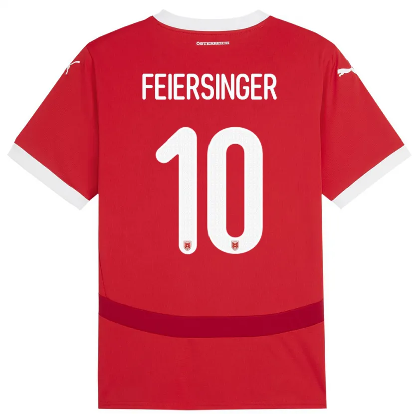 Danxen Men Austria Laura Feiersinger #10 Red Home Jersey 24-26 T-Shirt