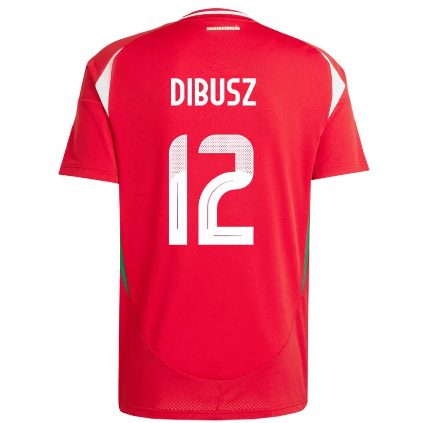 Danxen Men Hungary Dénes Dibusz #12 Red Home Jersey 24-26 T-Shirt