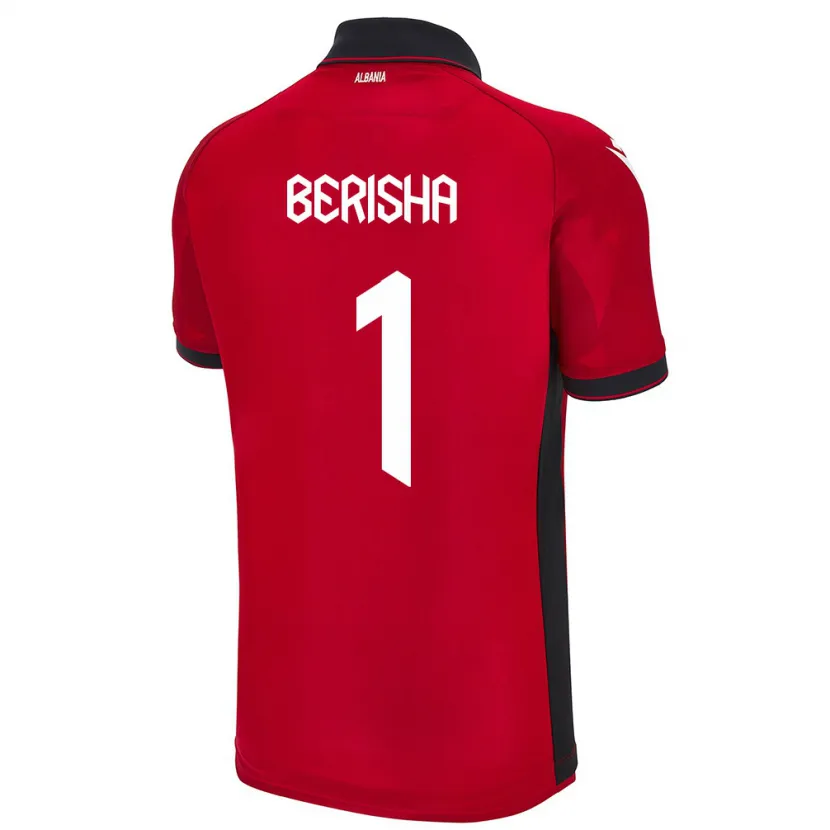 Danxen Men Albania Etrit Berisha #1 Red Home Jersey 24-26 T-Shirt