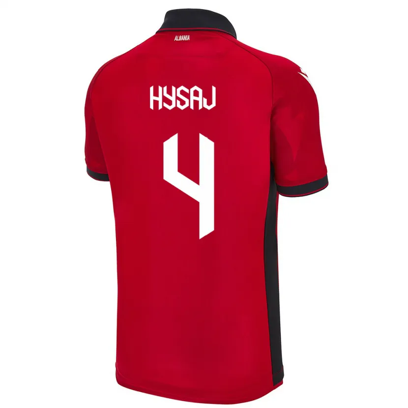 Danxen Men Albania Elseid Hysaj #4 Red Home Jersey 24-26 T-Shirt