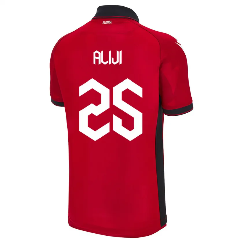 Danxen Men Albania Naser Aliji #25 Red Home Jersey 24-26 T-Shirt
