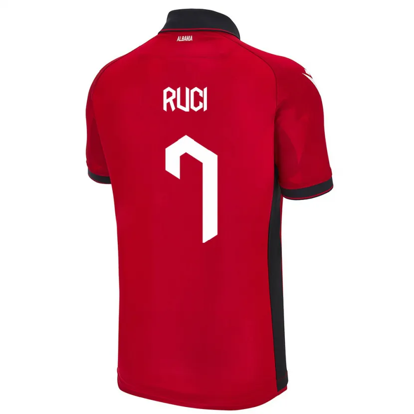 Danxen Men Albania Flamur Ruci #7 Red Home Jersey 24-26 T-Shirt