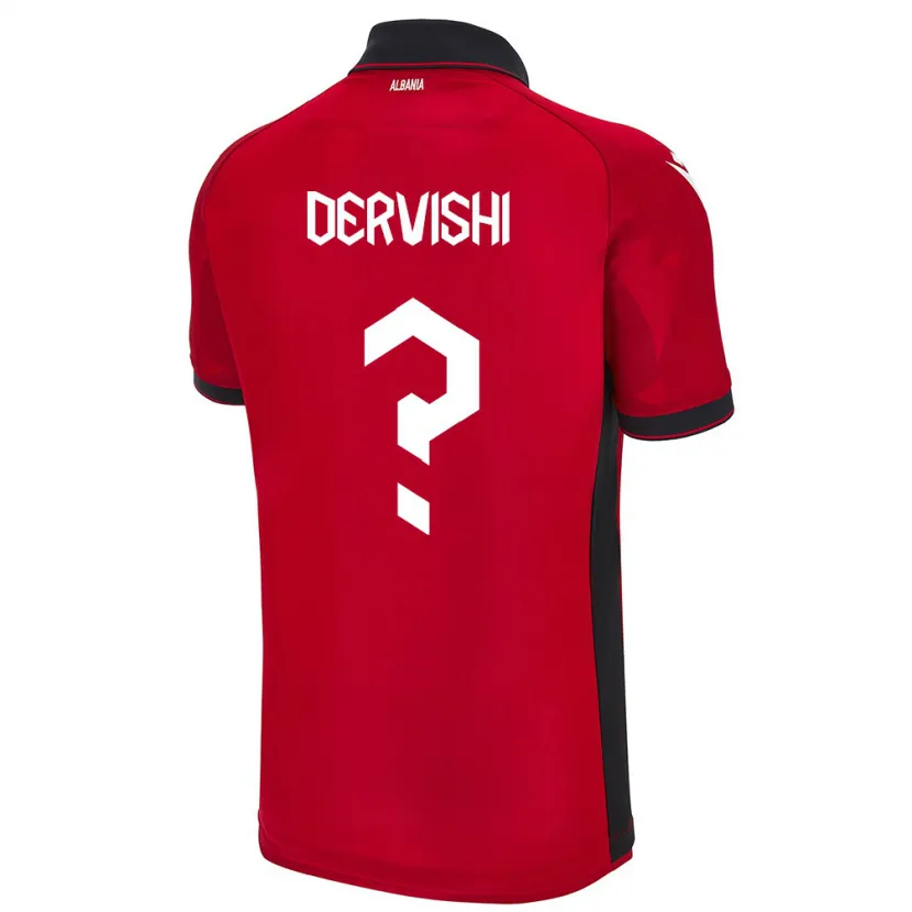 Danxen Men Albania Amarildo Dervishi #0 Red Home Jersey 24-26 T-Shirt