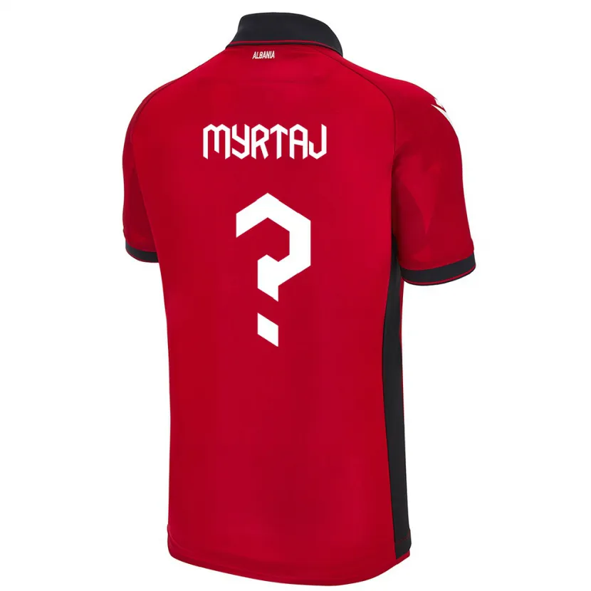 Danxen Men Albania Leon Myrtaj #0 Red Home Jersey 24-26 T-Shirt