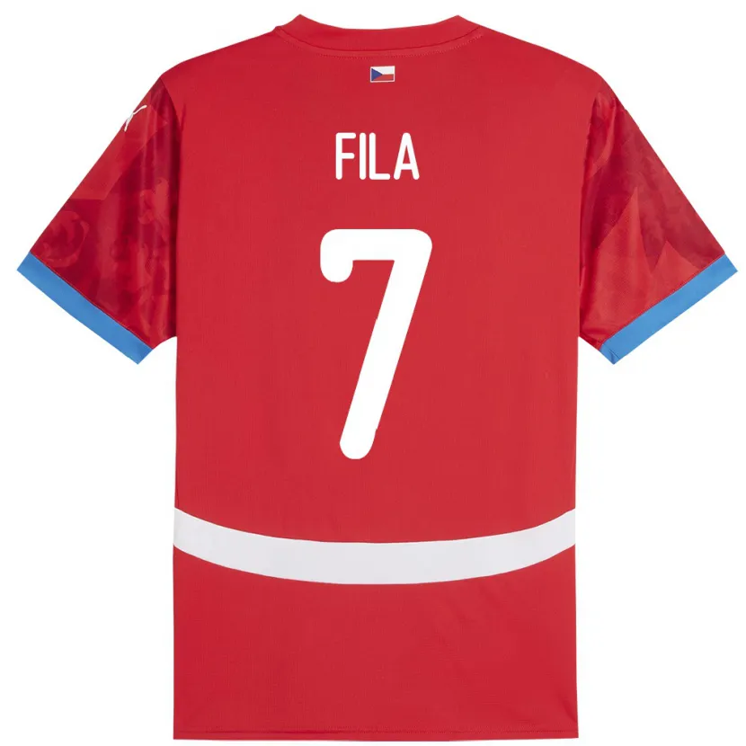 Danxen Men Czech Republic Daniel Fila #7 Red Home Jersey 24-26 T-Shirt