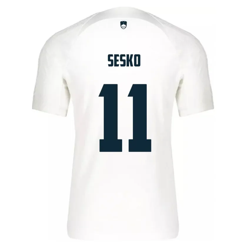 Danxen Men Slovenia Benjamin Sesko #11 White Home Jersey 24-26 T-Shirt