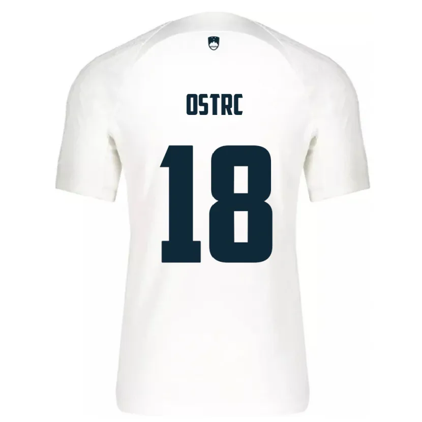 Danxen Men Slovenia Enrik Ostrc #18 White Home Jersey 24-26 T-Shirt