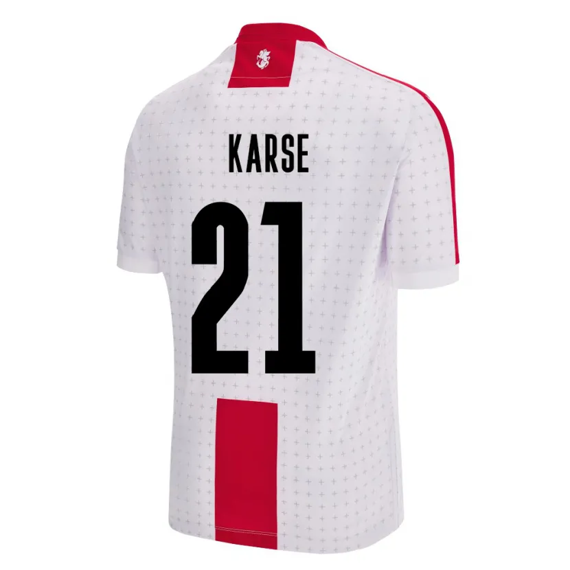 Danxen Men Georgia Karse #21 White Home Jersey 24-26 T-Shirt