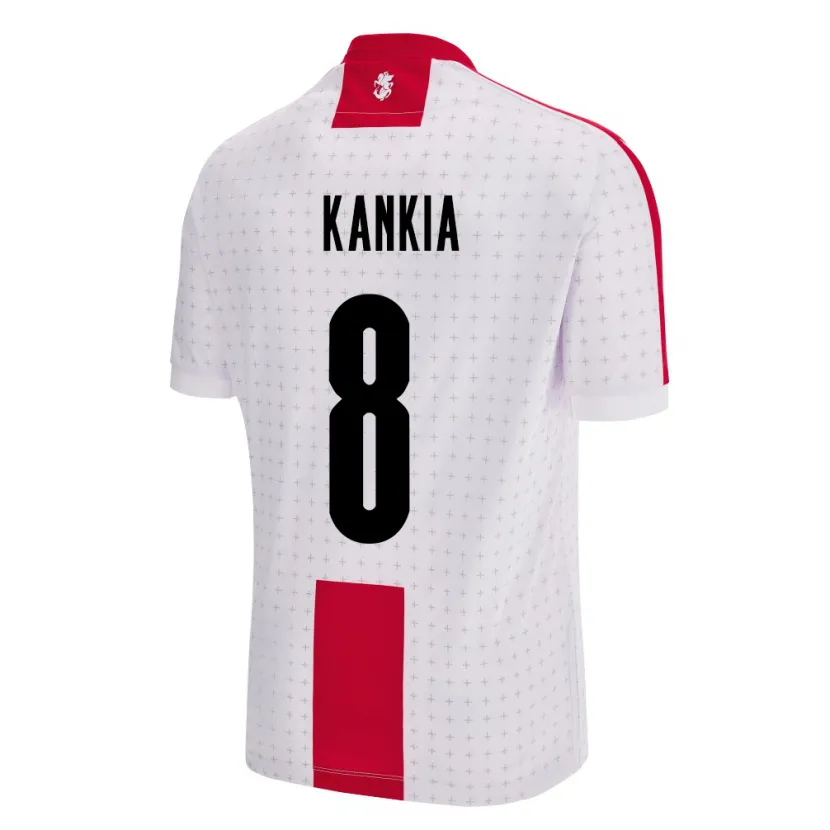 Danxen Men Georgia Lizzie Kankia #8 White Home Jersey 24-26 T-Shirt