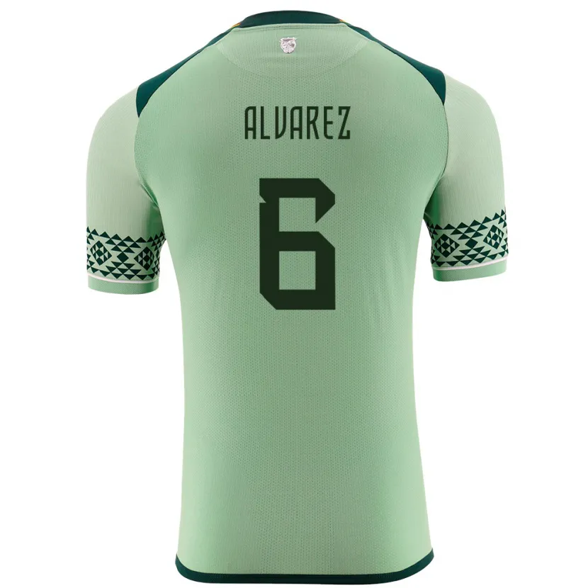 Danxen Men Bolivia Eduardo Álvarez #6 Light Green Home Jersey 24-26 T-Shirt