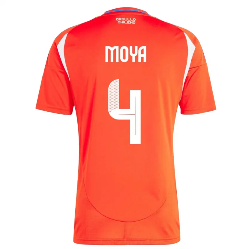 Danxen Men Chile Matías Moya #4 Red Home Jersey 24-26 T-Shirt