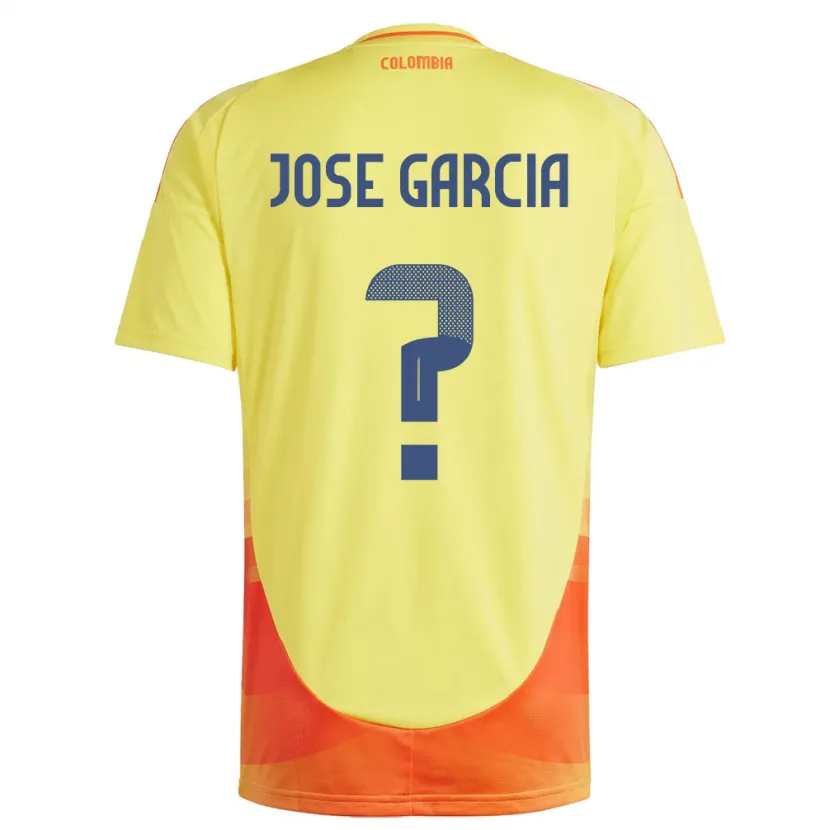 Danxen Men Colombia José García #0 Yellow Home Jersey 24-26 T-Shirt