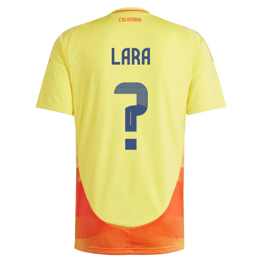 Danxen Men Colombia Nicolás Lara #0 Yellow Home Jersey 24-26 T-Shirt
